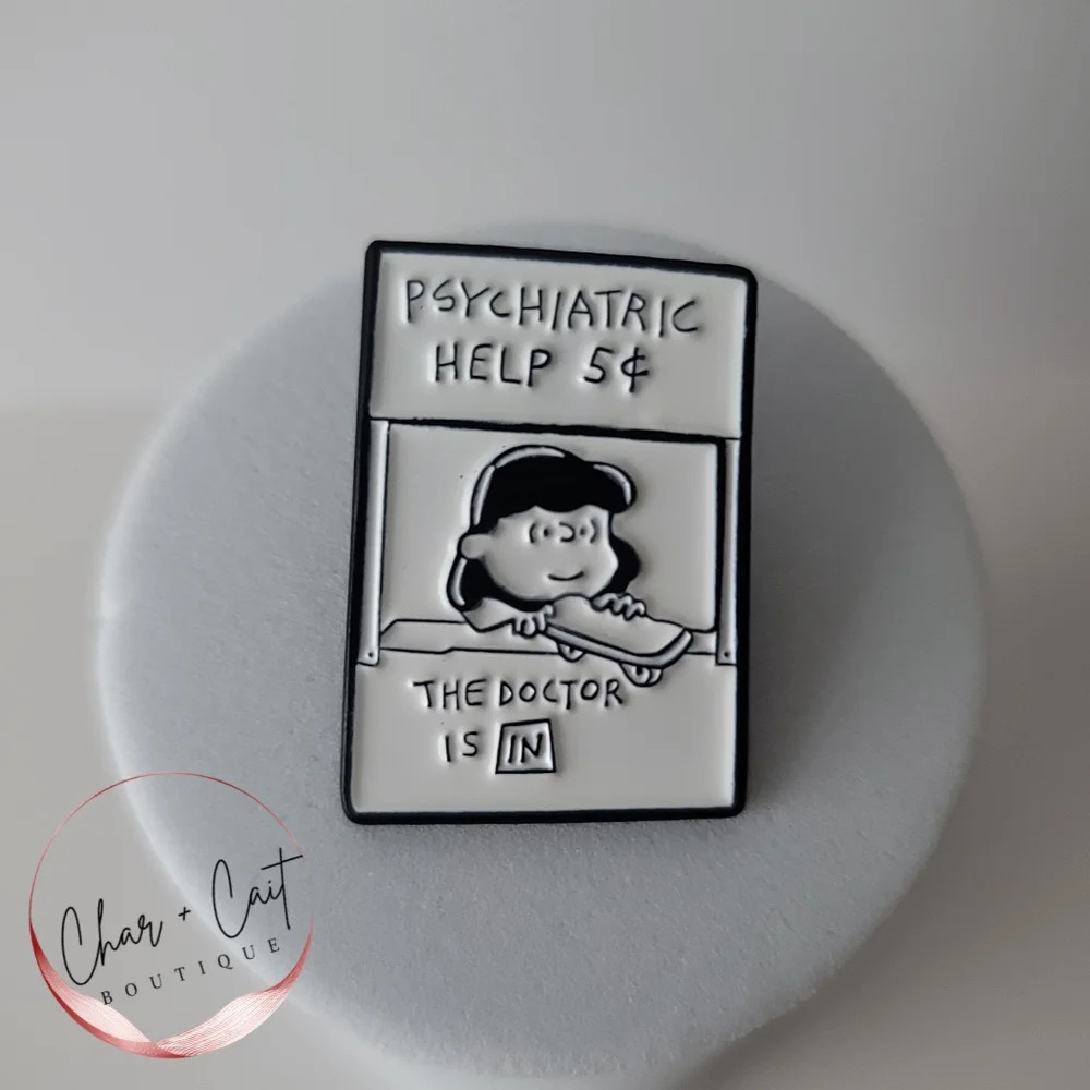 The Peanuts Lucy Psychiatric Help Enamel Pin